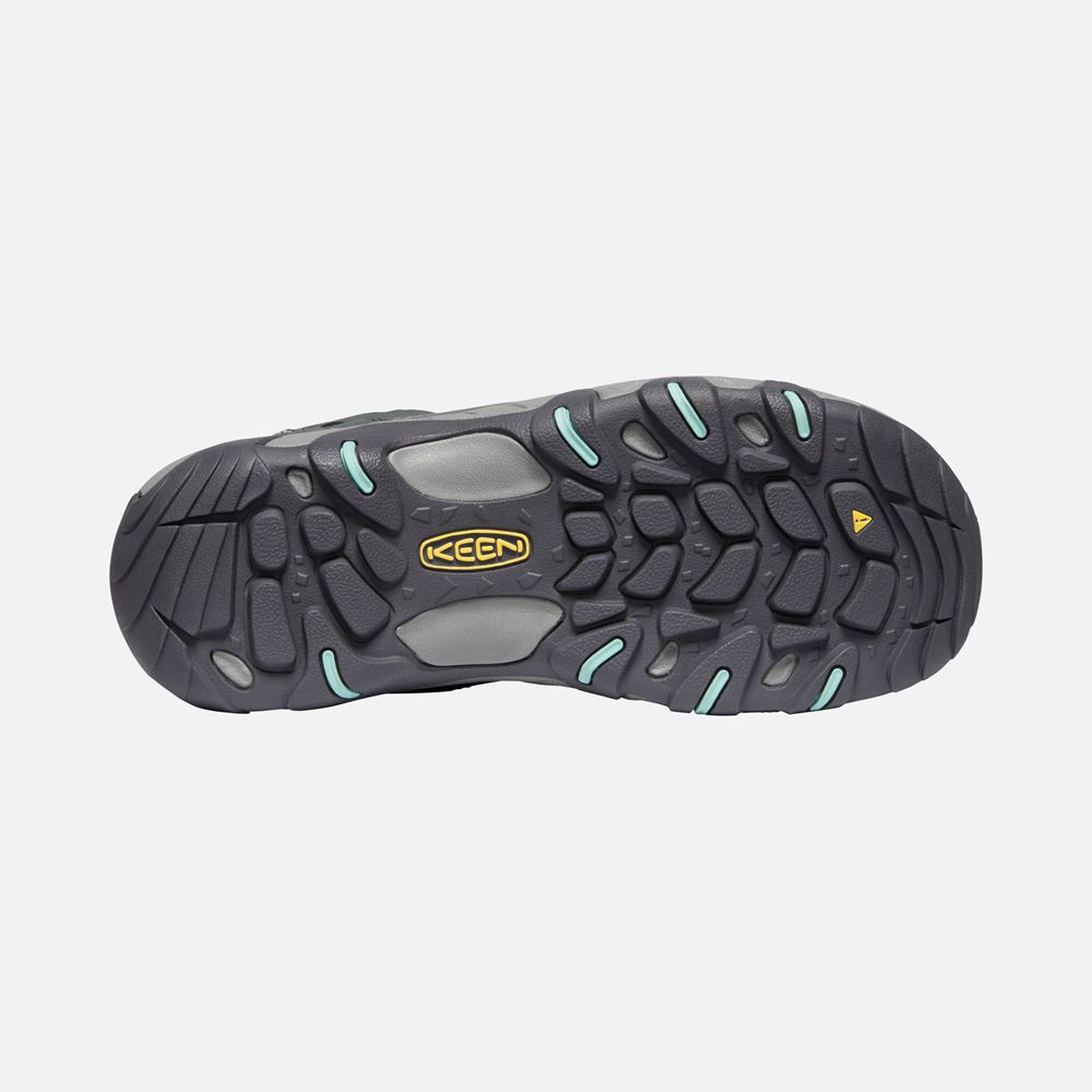 Botas de Seguridad Keen Mexico Grises Oscuro - Mujer Steens Cuero Waterproof - HS5137496